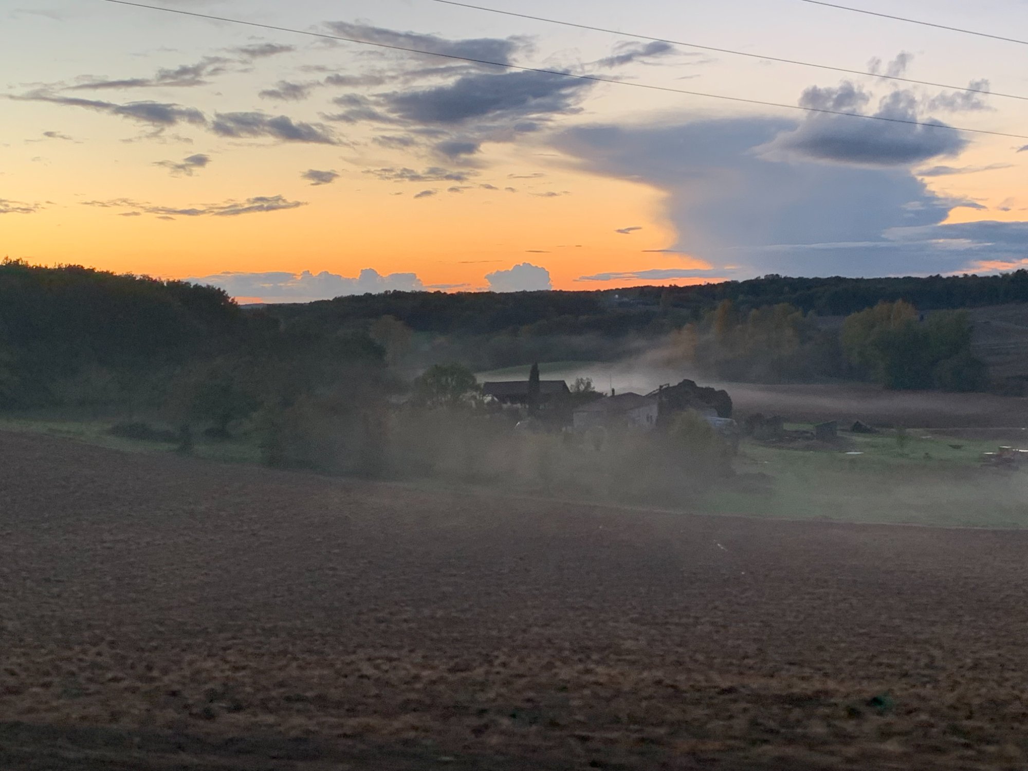 Sunset over the Gers countryside