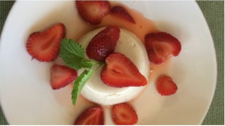 Panna Cotta with Strawberry and Elderflower