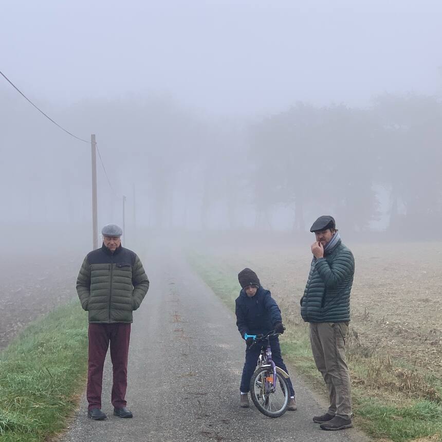 Foggy morning walk.