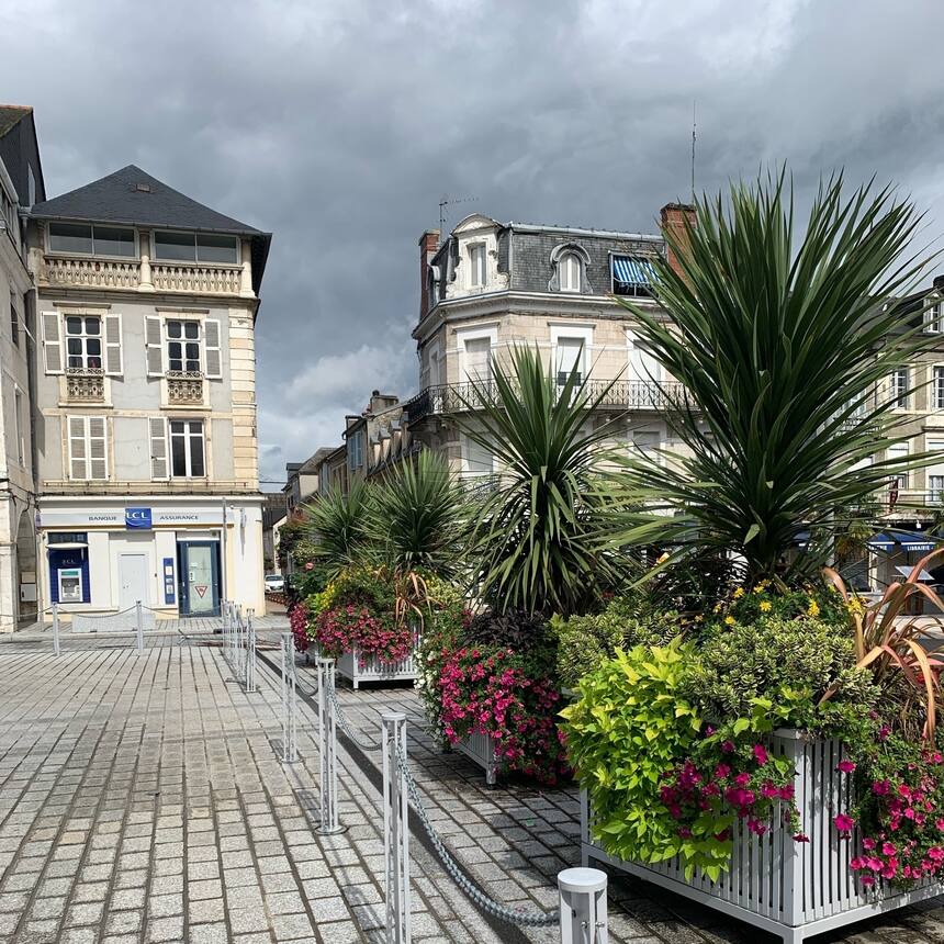 The lovely town of Nay: Our French pass Sanitair finally came through, which all