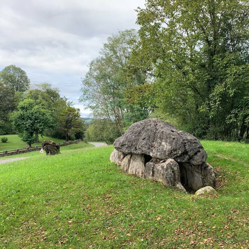 Today we drove up into the mountains to visit a Neolithic dolmen.  Built by mank