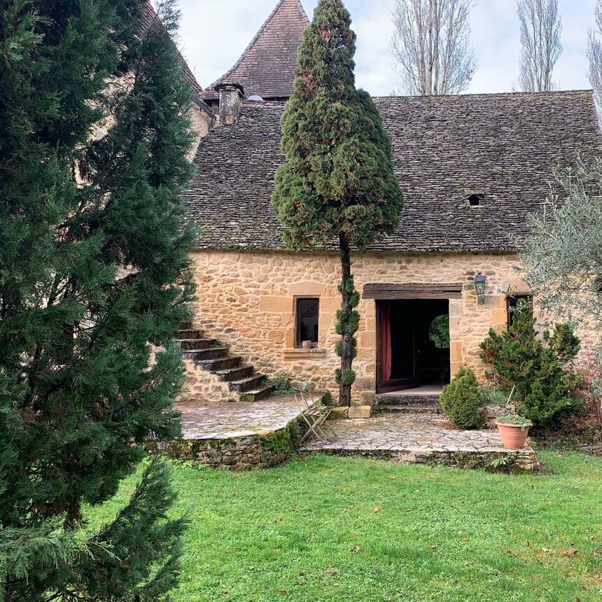 Property #45:  Amazing perigordine stone rooves on super cute 16C fairytale hous