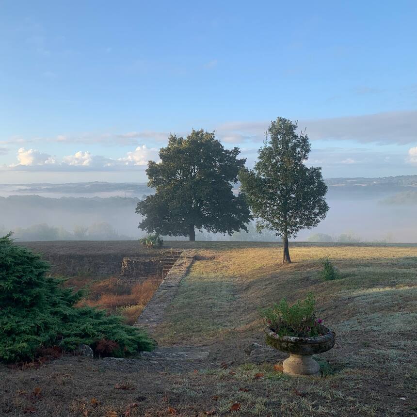 The morning mists have been marvelous the last couple of days. That rosy autumna