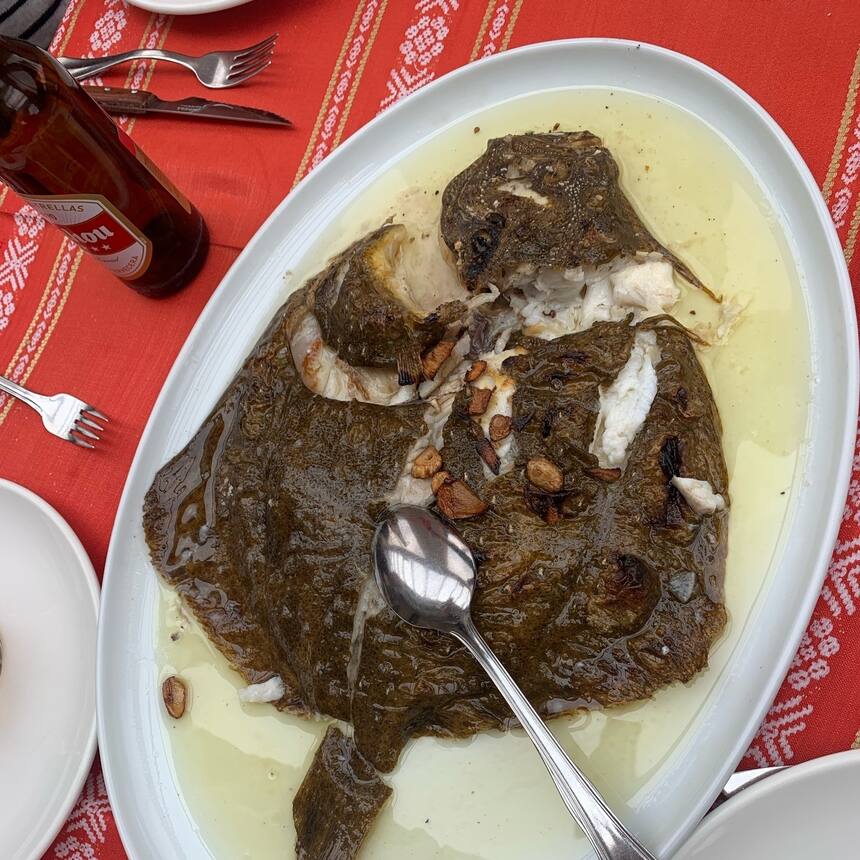 1kg of steak.
1kg of turbot.
Marinated and Barbecued to perfection.
Sooo good.
M