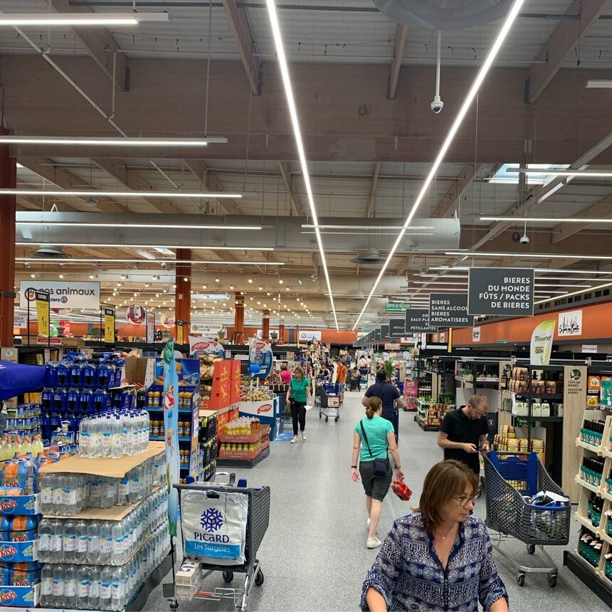 The most amazing Leclerc super hyper mega store in Toulouse. It was like a groce