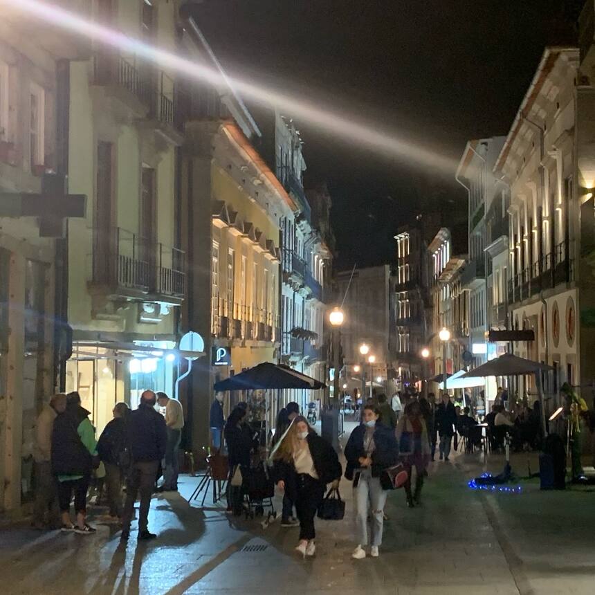 Date night for Don and I, in Porto. These people know how to live! These crowds 