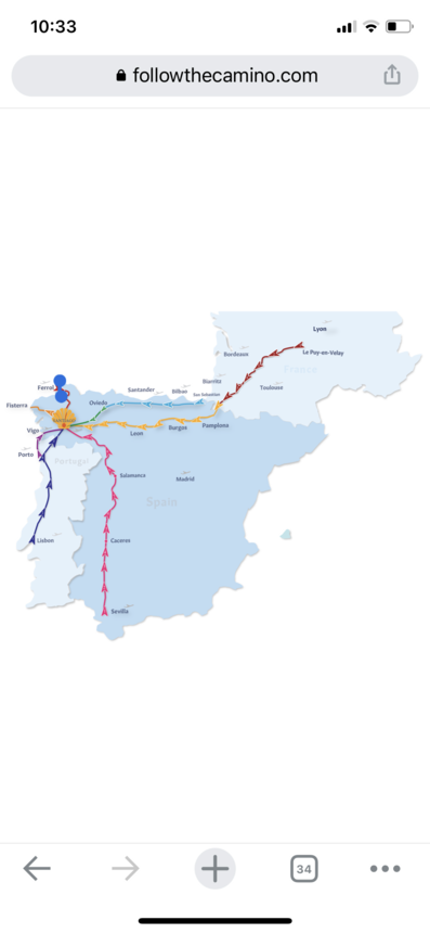 We drove into Santiago de Compostella, the 8th century town at the conclusion of