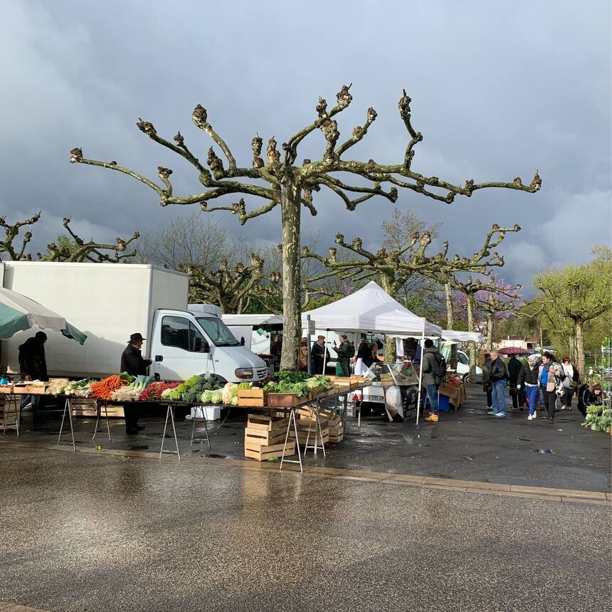 Eauze market between storms