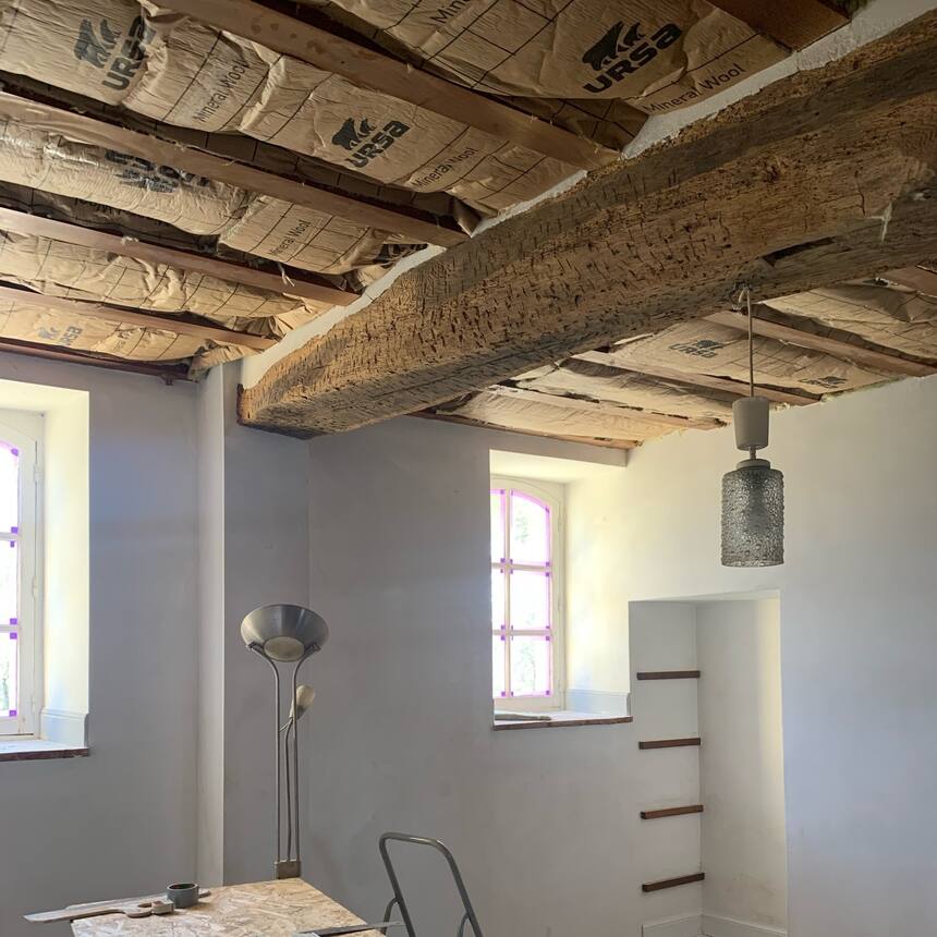 new insulation for the gite ceilings