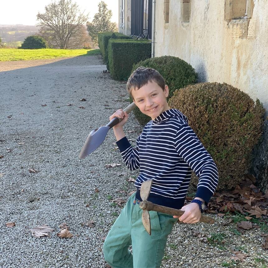 our budding archeologist