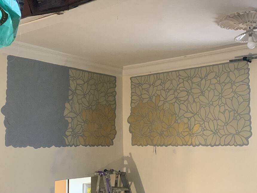 Work in progress: The friezes continued - so far you have seen the plaster work 