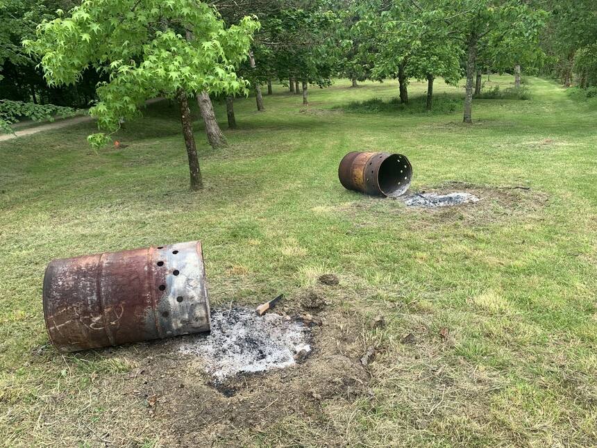 Burning out tree stumps is hard work. 2 down 15 or so to go.🙈